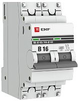 Выключатель автоматический EKF PROxima ВА47-63 2п 16А B 6кА картинка